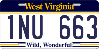 WV license plate 1NU663