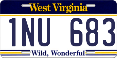 WV license plate 1NU683