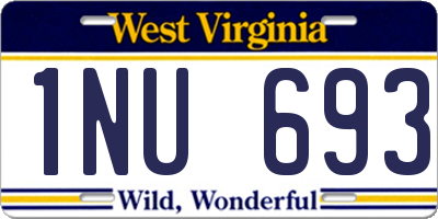 WV license plate 1NU693
