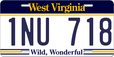 WV license plate 1NU718