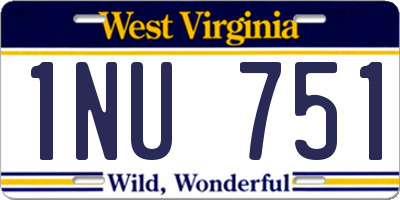 WV license plate 1NU751