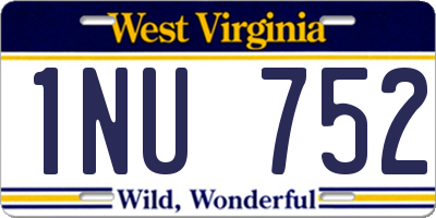 WV license plate 1NU752
