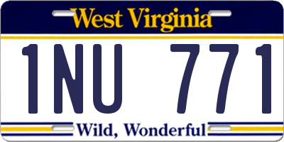 WV license plate 1NU771