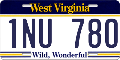 WV license plate 1NU780