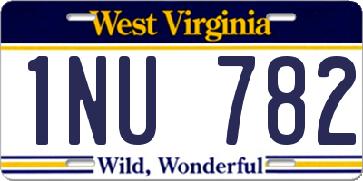 WV license plate 1NU782