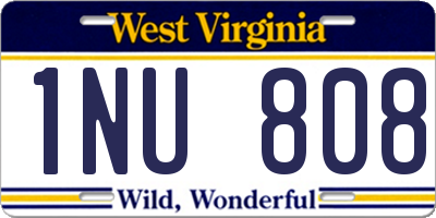 WV license plate 1NU808