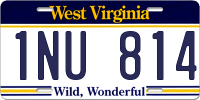 WV license plate 1NU814