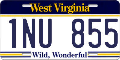 WV license plate 1NU855