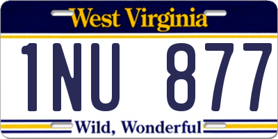 WV license plate 1NU877