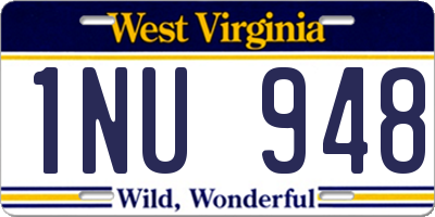 WV license plate 1NU948