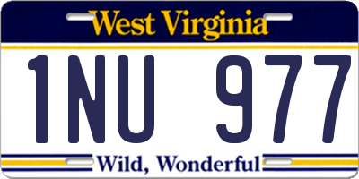 WV license plate 1NU977