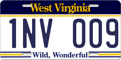 WV license plate 1NV009