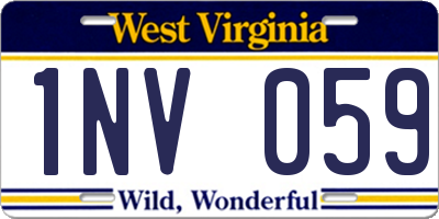 WV license plate 1NV059