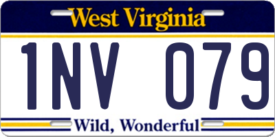 WV license plate 1NV079