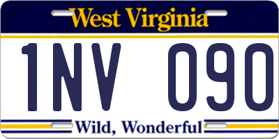 WV license plate 1NV090