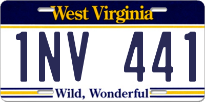 WV license plate 1NV441