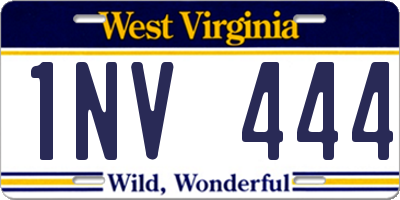 WV license plate 1NV444