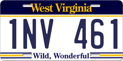 WV license plate 1NV461