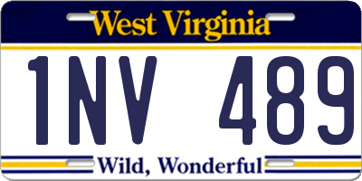WV license plate 1NV489