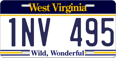 WV license plate 1NV495