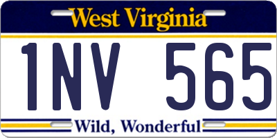 WV license plate 1NV565