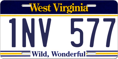 WV license plate 1NV577