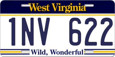WV license plate 1NV622
