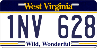 WV license plate 1NV628