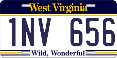 WV license plate 1NV656