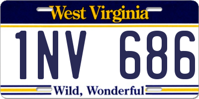 WV license plate 1NV686