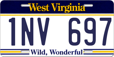 WV license plate 1NV697