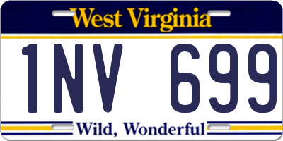WV license plate 1NV699