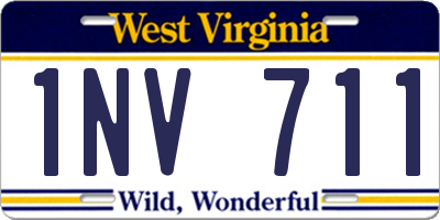 WV license plate 1NV711