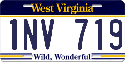 WV license plate 1NV719