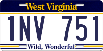WV license plate 1NV751