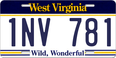 WV license plate 1NV781
