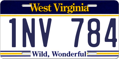 WV license plate 1NV784