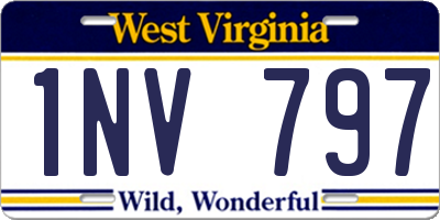 WV license plate 1NV797