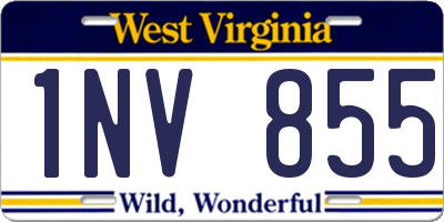 WV license plate 1NV855