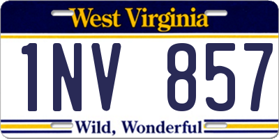 WV license plate 1NV857