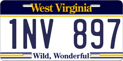 WV license plate 1NV897