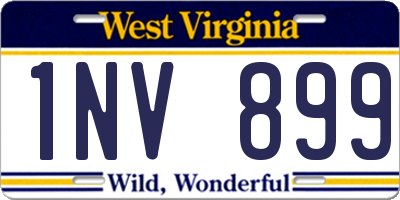 WV license plate 1NV899