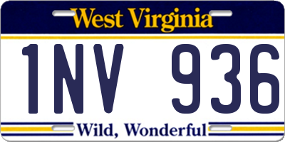 WV license plate 1NV936