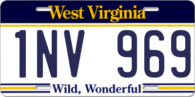 WV license plate 1NV969