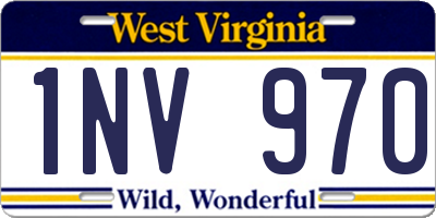 WV license plate 1NV970