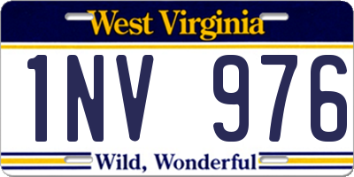 WV license plate 1NV976