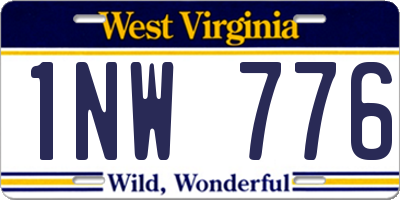 WV license plate 1NW776