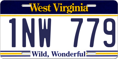 WV license plate 1NW779