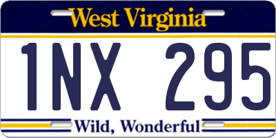 WV license plate 1NX295