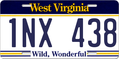 WV license plate 1NX438